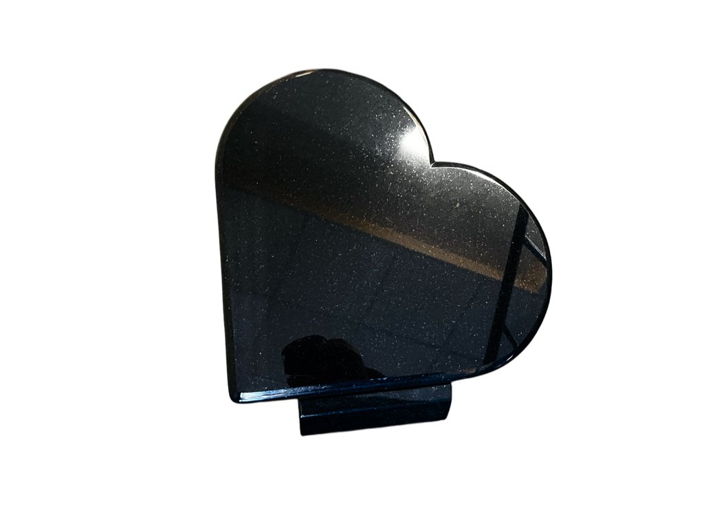 Grabplatte Nero Assoluto Herz