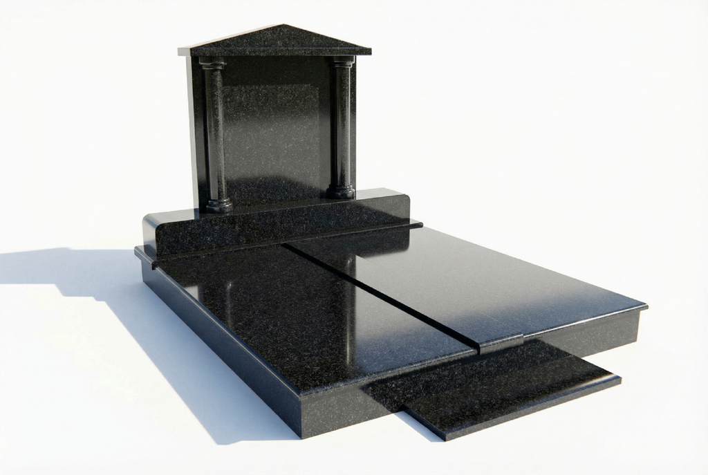 Doppelgrab Granit Nero