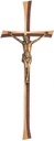 Náhrobný kríž Kontura s Kristom, bronz, 35–50 cm
