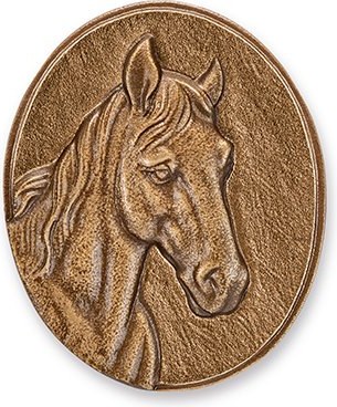 [ST-SK-18902] Bronzová hlava koňa na náhrobok, 9,5×8 cm