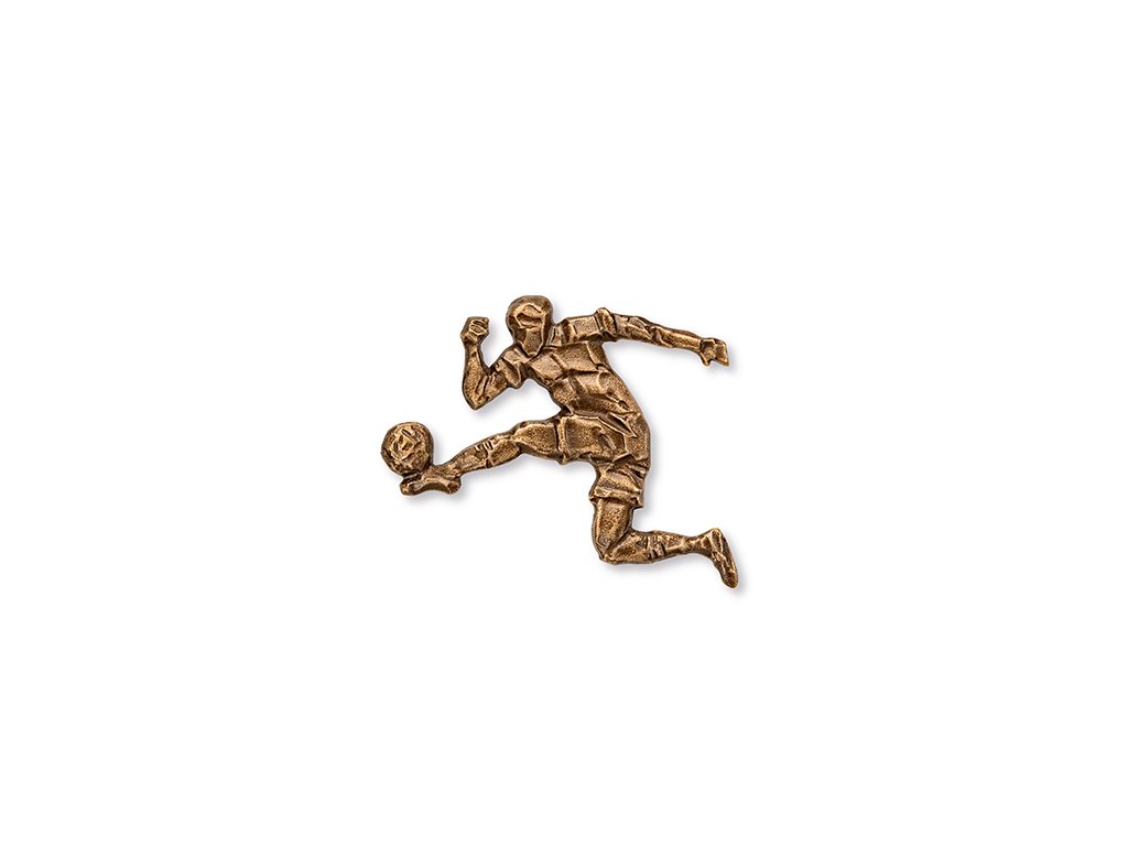 Bronzový futbalista na náhrobok, 9×9 cm alebo 12×12,5 cm