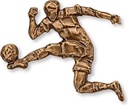 Bronzový futbalista na náhrobok, 9×9 cm alebo 12×12,5 cm