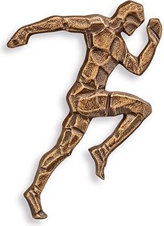 Bronze-Relief Sprinter für Grabmal, 8,5×6 cm oder 14×9,5 cm