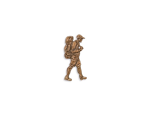 [ST-SK-18908] Bronzový reliéf Pútnik na náhrobok, 8×3,5 cm alebo 13×5,5 cm