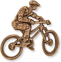 Bronzový reliéf cyklistu na horskom kole, 7×7,5 cm