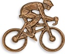 Bronzový reliéf cyklista na náhrobok, 6,5×8 cm alebo 9,5×11,5 cm