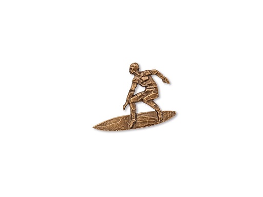 [ST-SK-18911] Bronzový reliéf Surfer na náhrobok, 7×8,5 cm alebo 11,5×14,5 cm