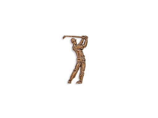 [ST-SK-18913] Bronzový reliéf Golfista na náhrobok, 9×4,5 cm