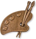 Bronze-Palette für Grabmal, 8×7,5 cm oder 11×11 cm
