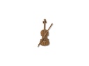 Bronze Violine für Grabmal, 10×5,5 cm oder 15×8 cm