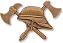 Bronze-Symbol Feuerwehr für Grabmal, 6×9 cm oder 9,5×15 cm