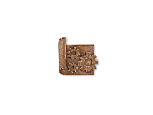 [ST-SK-18948] Bronzový reliéf Inžinier na náhrobok, 8×8,5 cm