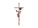 Náhrobný kríž Revant s ružou, bronz, 40×15 cm