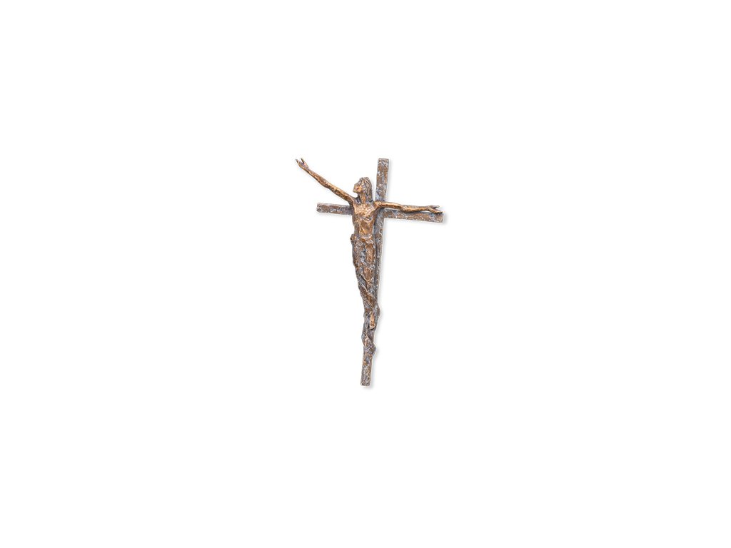Bronzový Kristus na kríži, 38×23,5 cm
