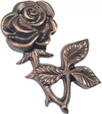 Bronzová růže na náhrobek, 6×4 cm nebo 8×7 cm