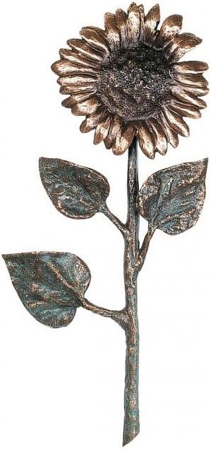 Bronzová Slnečnica na náhrobok, 47×23 cm