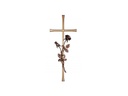 Náhrobný kríž Elegant s ružou, bronz, 30–60 cm