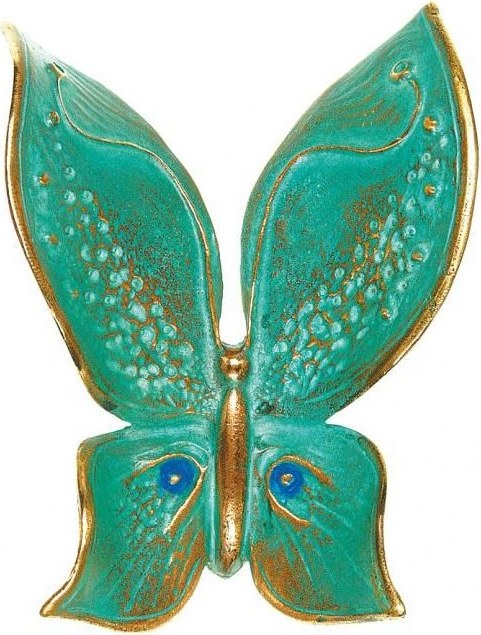 Bronzový motýľ na náhrobok, 10×8 cm