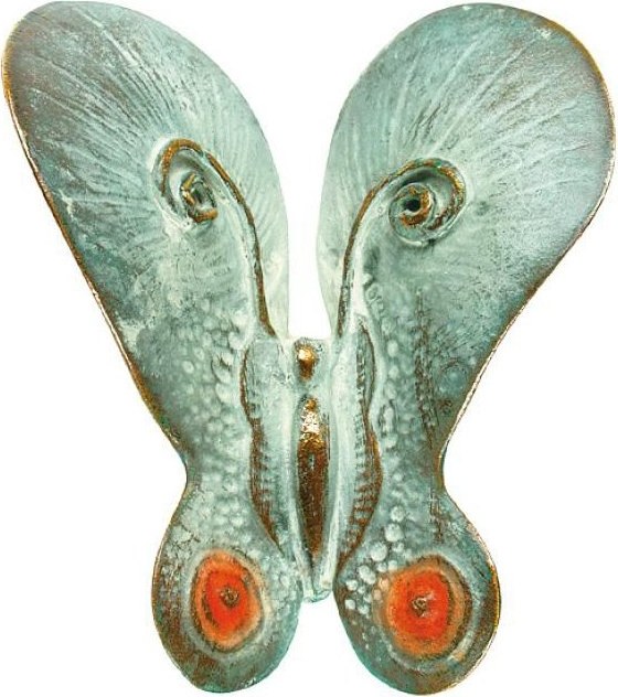 Bronzový motýl na náhrobek, 6×5 cm