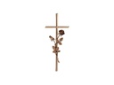 Náhrobný kríž Karund s ružou, bronz, 40–60 cm
