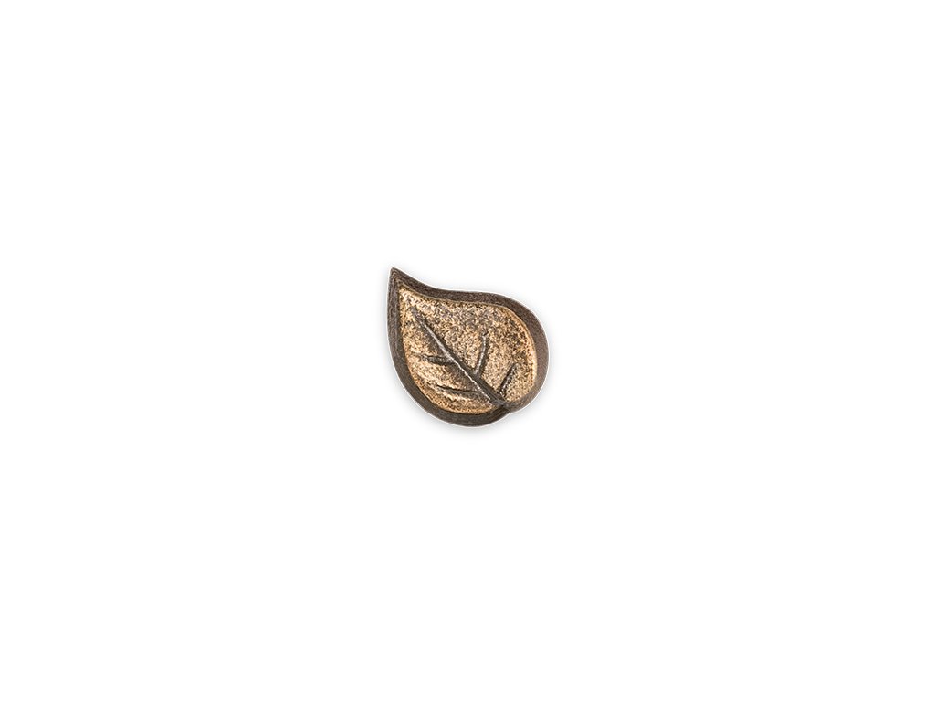 Bronzový list na náhrobok, 2×1 cm