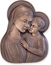 Bronze Madonna mit Kind für Grabmal, 16×12 cm