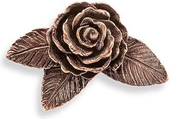 Bronze-Rose für Kindergrabmal, 4×6 cm
