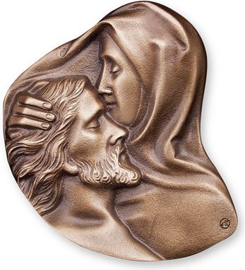[ST-SK-20479] Bronzová Pieta na náhrobok, 8×8 cm