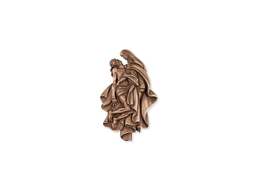 [ST-SK-20496] Bronzová Pieta na náhrobok, 11×7 cm