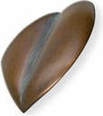Bronzový list růže na náhrobek, 8×6 cm
