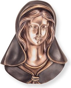 [ST-SK-20634] Bronzová Mária na náhrobok, 19×16 cm
