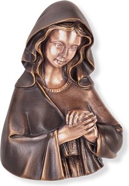 [ST-SK-20636] Bronze Maria für Grabmal, 14×10 cm
