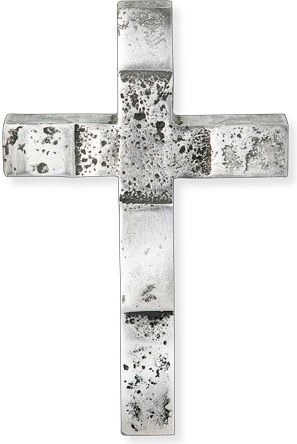 [ST-SK-20727] Grabkreuz mit Kristall, rostfreier Stahl, 16×10 cm