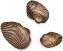 Bronze-Muschel für Grabmal, 2×3 cm bis 4×5,5 cm