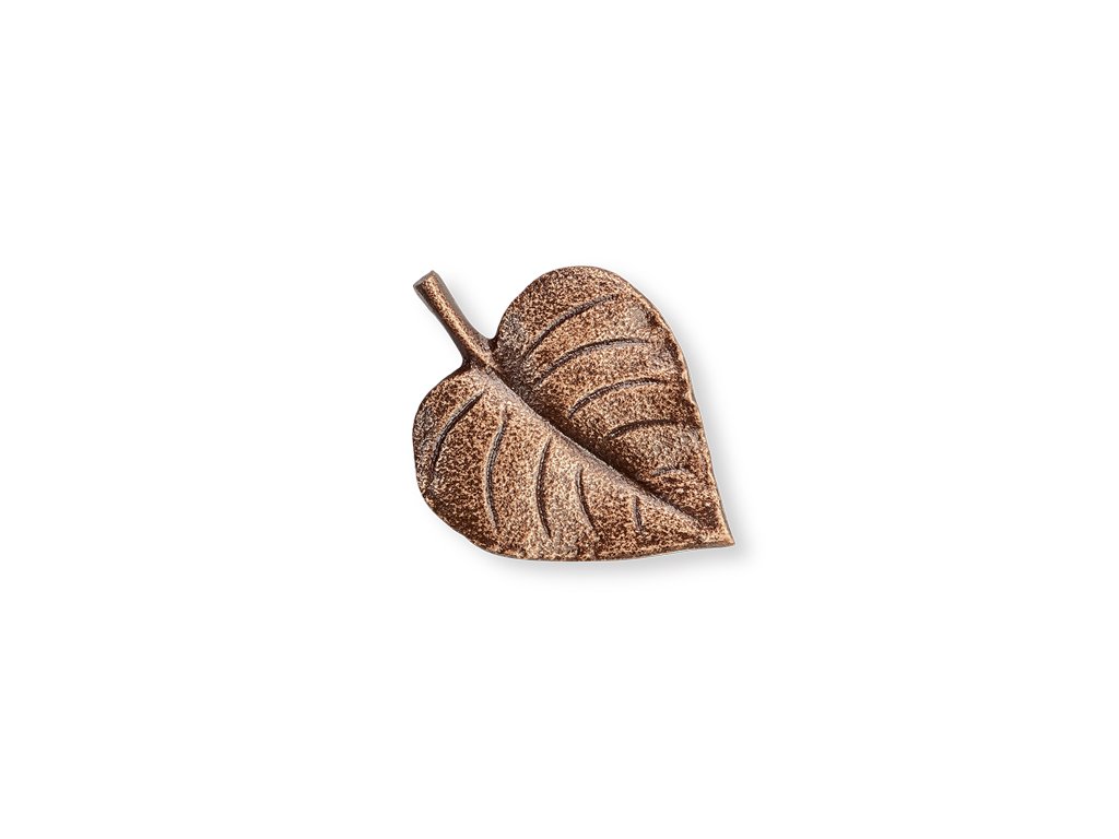 Bronzový list na náhrobok, 5×4 cm