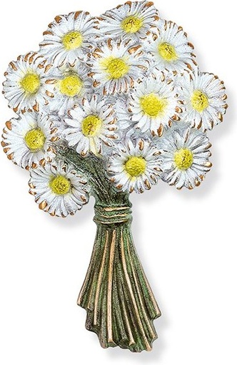 [ST-SK-20859] Bronzová kytica sedmokrások na náhrobok, 14×9 cm