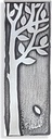 Nerezová ozdoba na náhrobek Strom, 17×6 cm