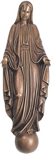 [ST-SK-20870] Bronzová Madona na náhrobek, 25×8 cm nebo 39×14 cm