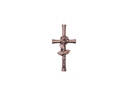Grabkreuz mit Rose, Bronze, 12×6 cm oder 20×10 cm
