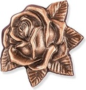 Bronzová ružová kvetina na detský náhrobok, 6×5 cm