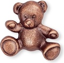 Bronzový medvídek na dětský náhrobek, 4×4 cm