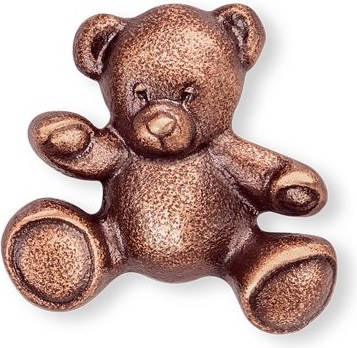 [ST-SK-20938] Bronzový medvedík na detský náhrobok, 4×4 cm