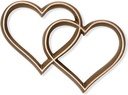 Bronze-Doppelherz Meandra für Grabmal, 5×7 cm oder 8×11 cm