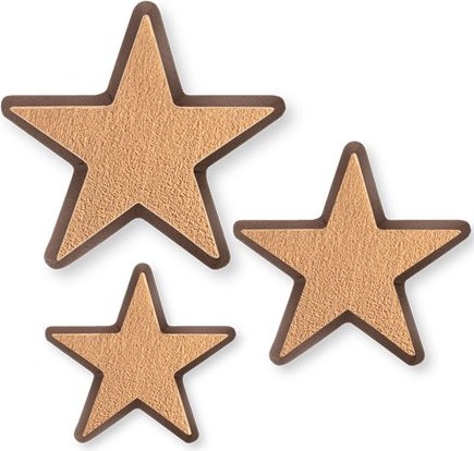 Bronzová hviezda na náhrobok, 2–3 cm