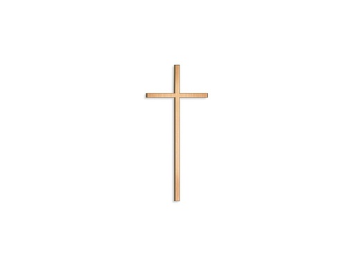 [ST-SK-26047] Náhrobný kríž s nápisom, bronz a nehrdzavejúca oceľ, 8–80 cm