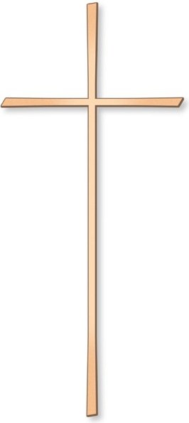 Náhrobní kříž s jménem Siehler, bronz, 10–45 cm