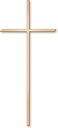 Náhrobní kříž s nápisem Bruno, bronz, 10–45 cm