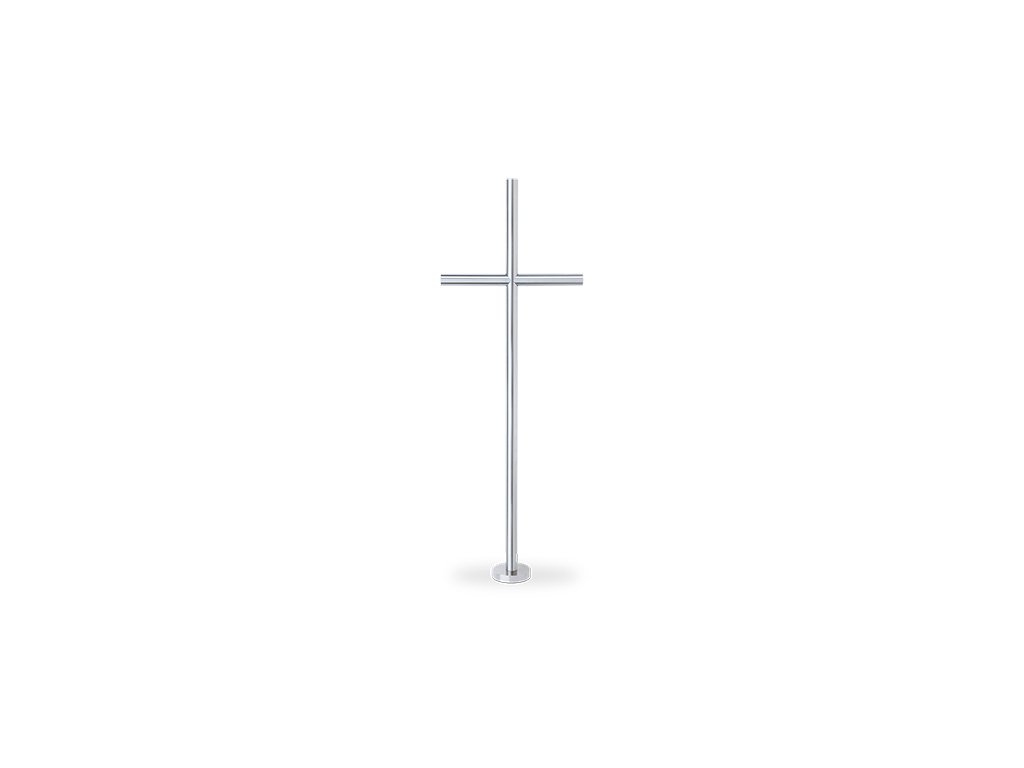 Náhrobný kríž z nehrdzavejúcej ocele, voľne stojaci, výška 200–1200 mm