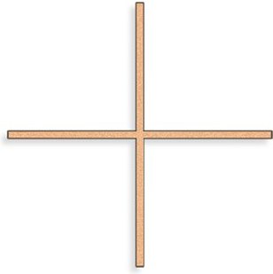 [ST-SK-28021] Rovnoramenný kríž na náhrobok, bronz, 12–25 cm
