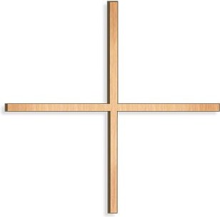 Rovnoramenný kríž na náhrobok, 8–30 cm, bronz alebo nerez